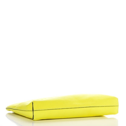 Burberry Soft Calfskin Large Duncan Zip Pouch Neon Yellow 4 of 8