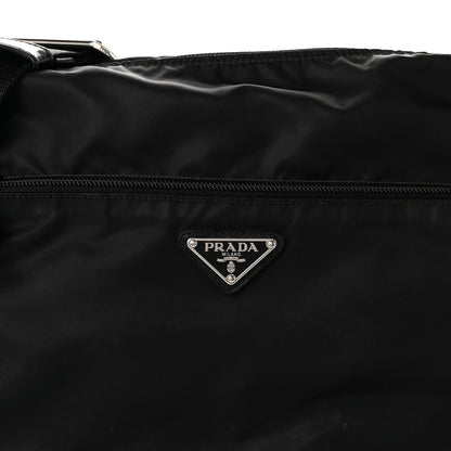 Prada Re-Nylon Vela Saffiano Pocket Double Zip Shoulder Bag Black 7 of 11