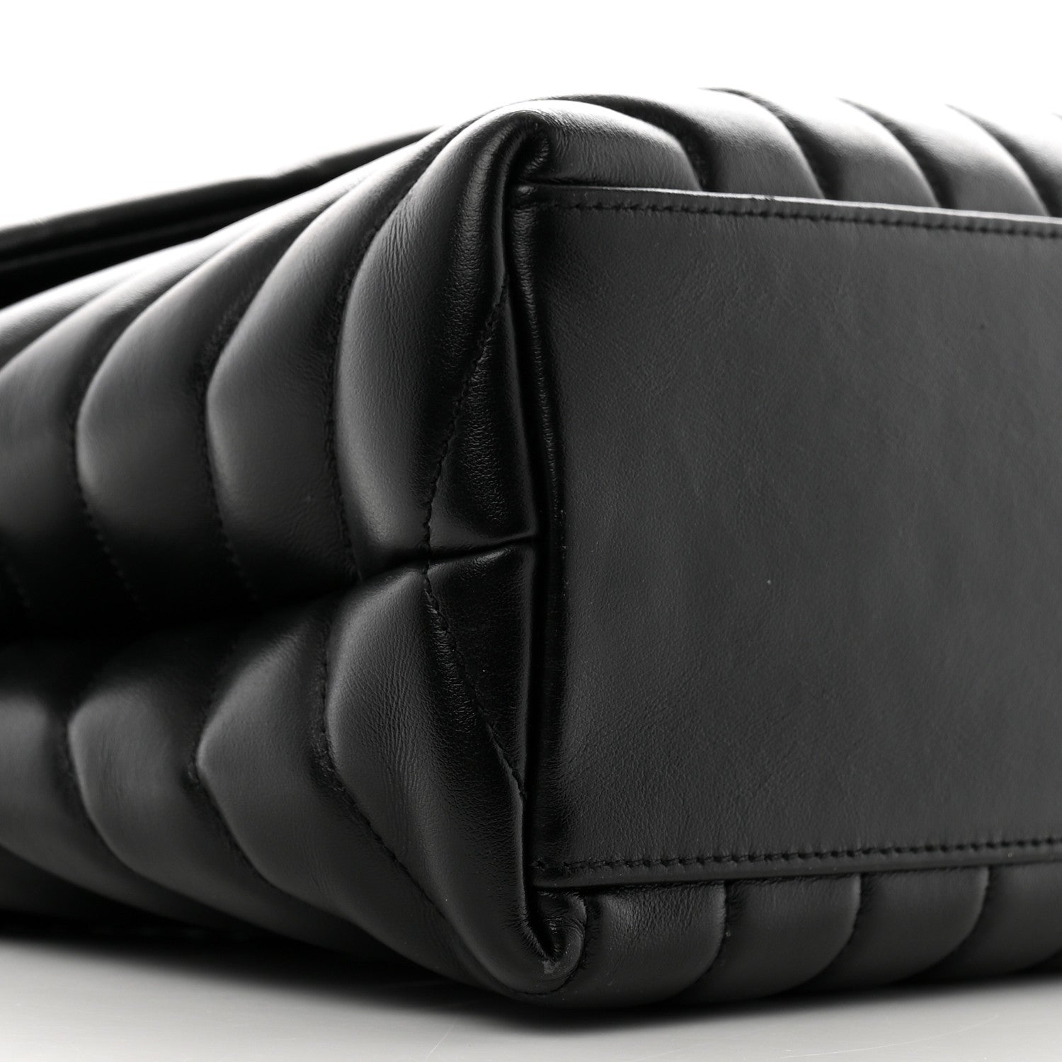 Saint Laurent Calfskin Y Quilted Monogram Monochrome Medium Loulou Chain Satchel Black 9 of 11