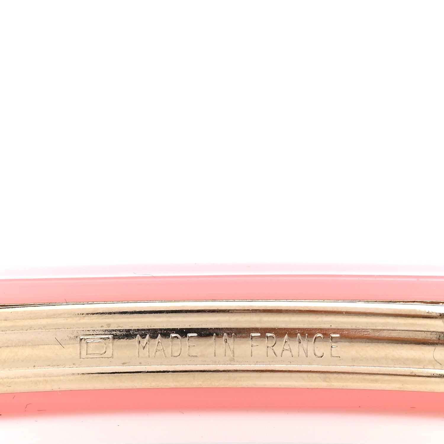 Chanel Resin Baguette CC Hair Clip Barrette Pink 3 of 4