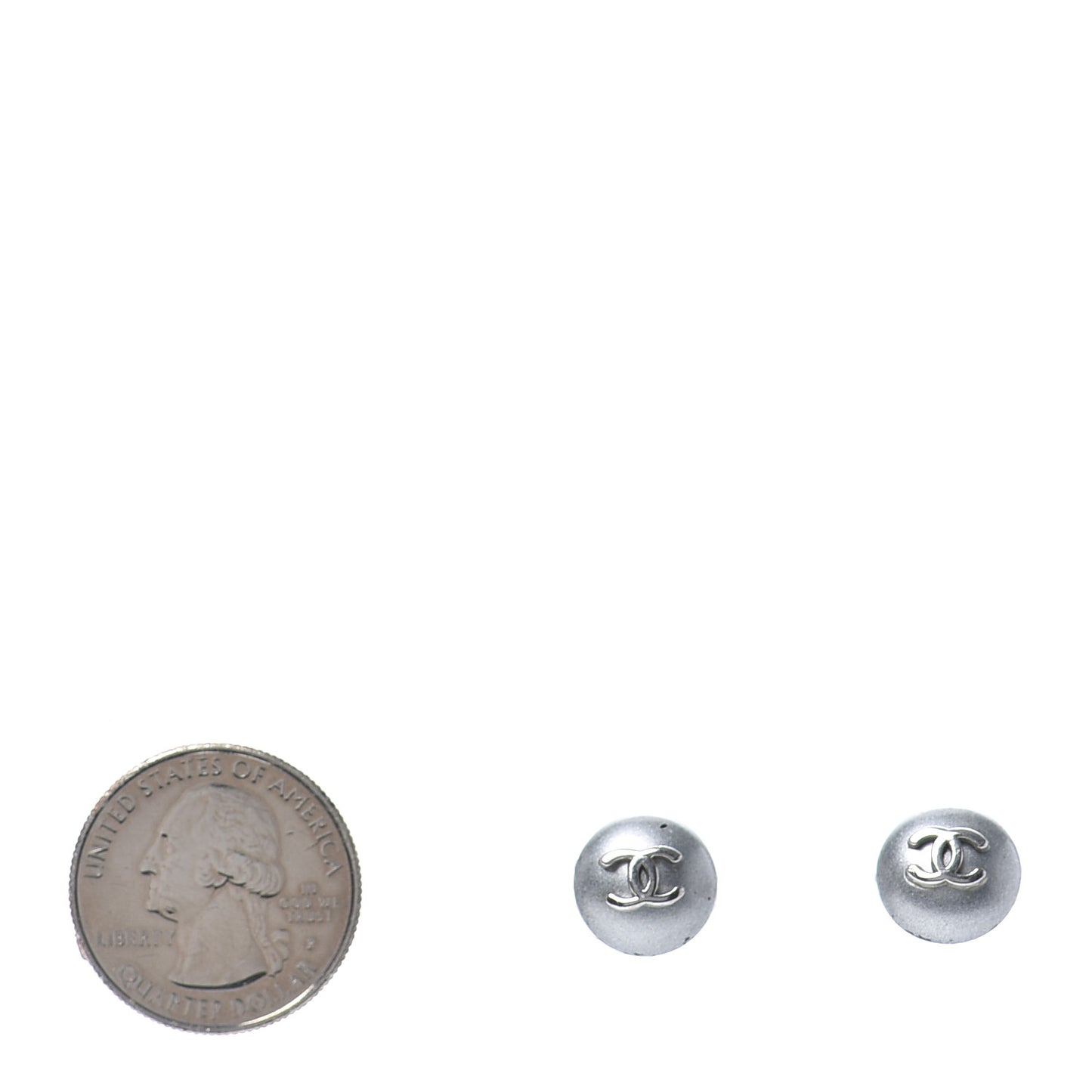 Resin CC Earrings Silver
