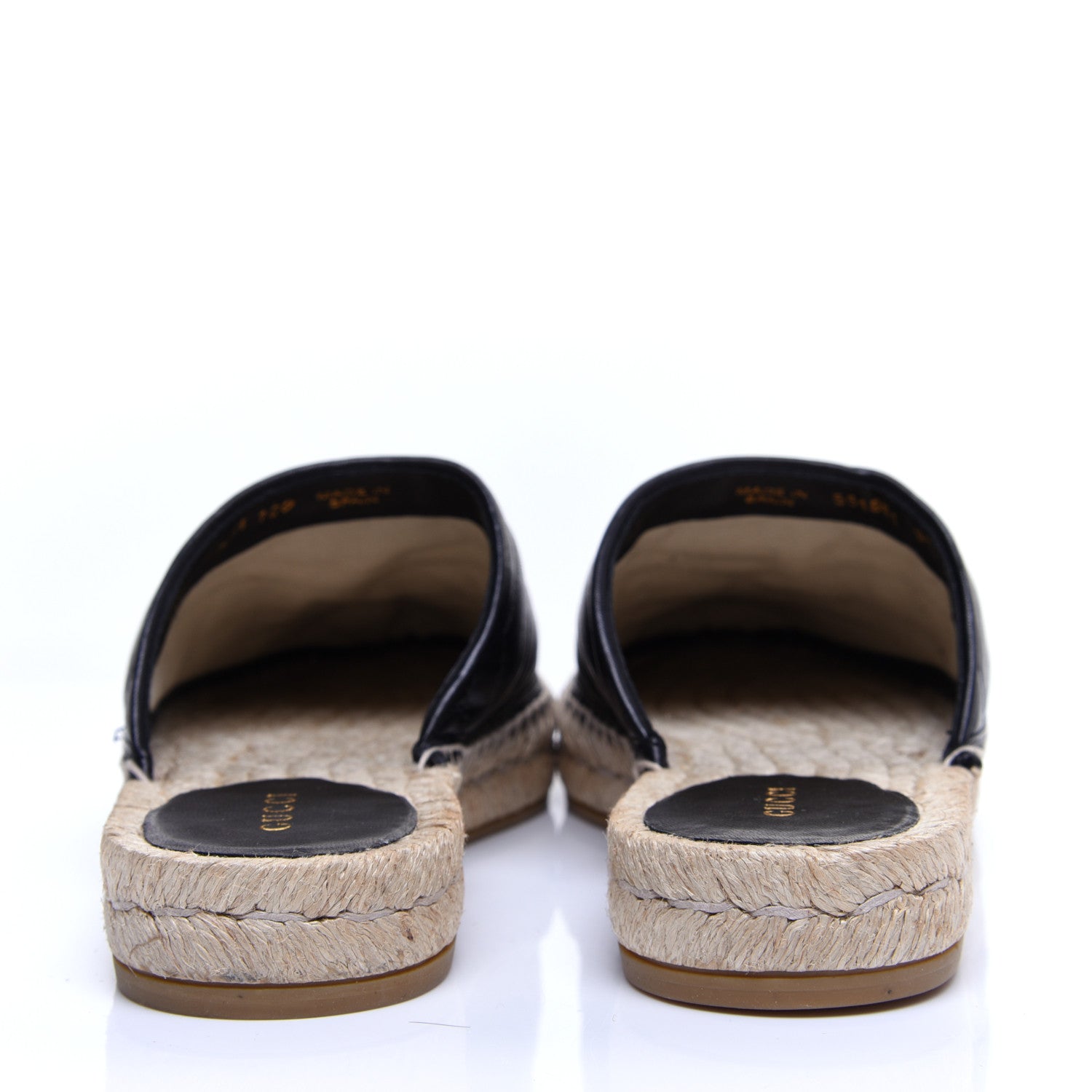 Gucci Nappa Matelasse GG Marmont Espadrille Slippers 37.5 Black 4 of 13
