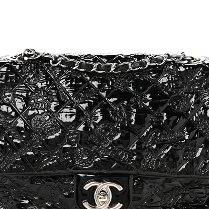 Chanel Patent Large Lucky Symbols Flap Black 8 of 11