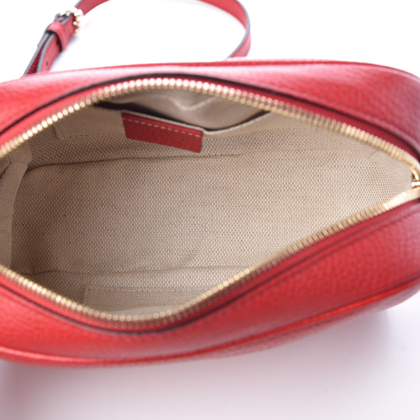 Pebbled Calfskin Small Soho Disco Bag Tabasco Red