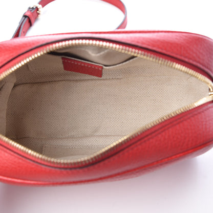 Gucci Pebbled Calfskin Small Soho Disco Bag Tabasco Red 7 of 9