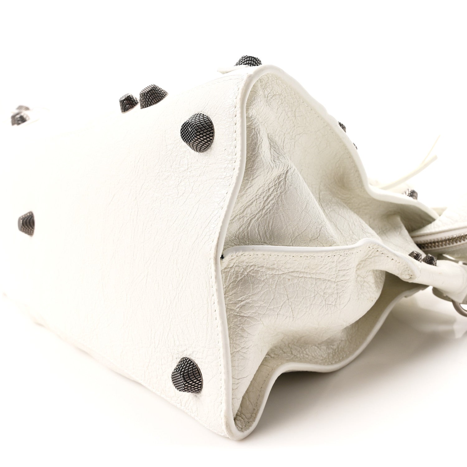 Balenciaga Agneau Arena Neo Cagole City Handbag Optic White