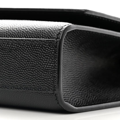 Saint Laurent Grain De Poudre Small Monogram Kate Satchel Black 9 of 11