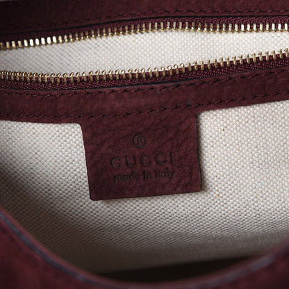Gucci Nubuck Medium Jackie Shoulder Bag Burgundy 6 of 7