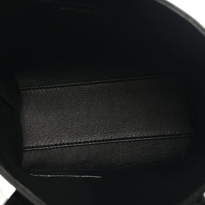 Saint Laurent Calfskin Crocodile Embossed Paris Mini Toy Shopper Tote Black 5 of 10