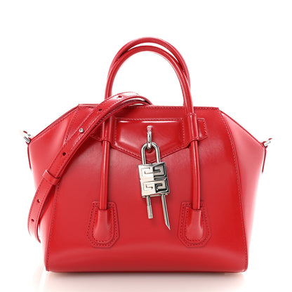 Givenchy Box Calfskin Mini Lock Antigona Shoulder Bag Red 1 of 9