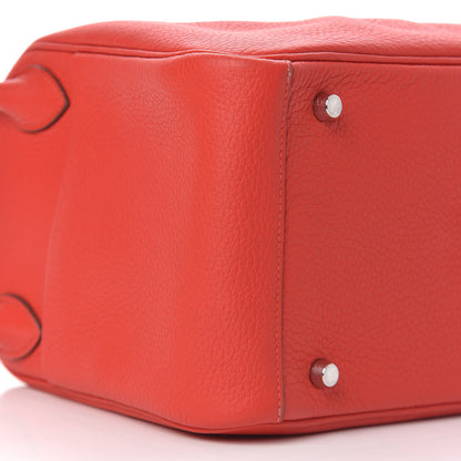 Hermes Taurillon Clemence Lindy 30 Rouge Tomate 11 of 14