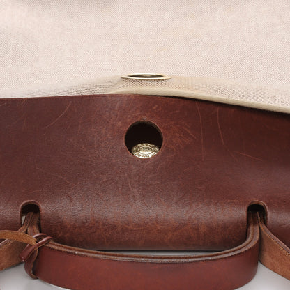 Hermes Toile Calfskin Herbag 39 GM Natural 6 of 9