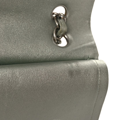 Chanel Metallic Lambskin Quilted Maxi Double Flap Green 16 of 17