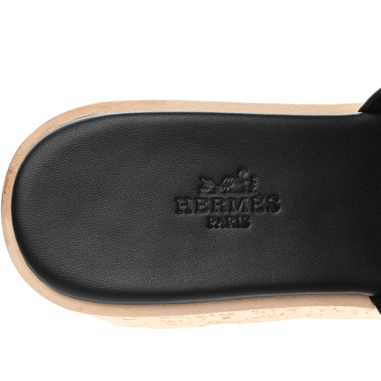Calfskin Cork Eze 30 Sandals 37 Black