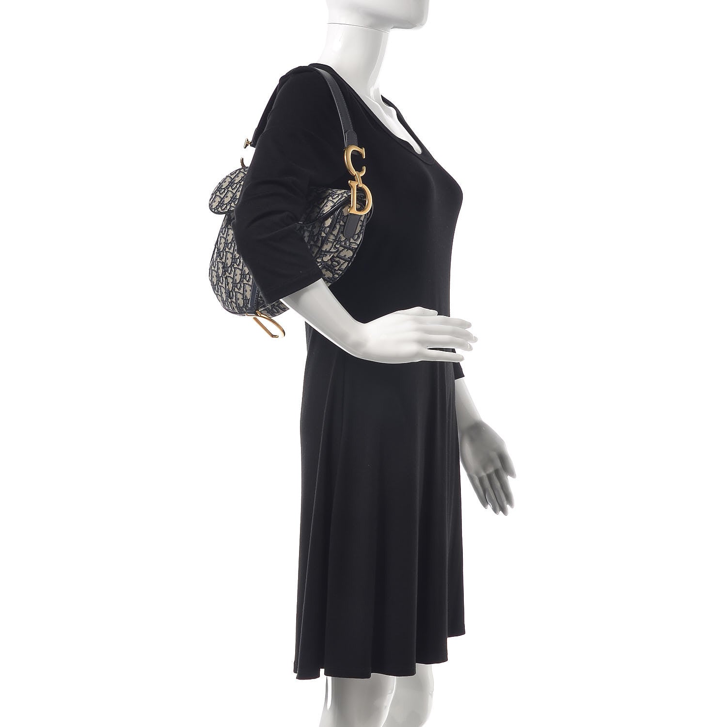 Christian Dior Oblique Saddle Bag Blue 2 of 8