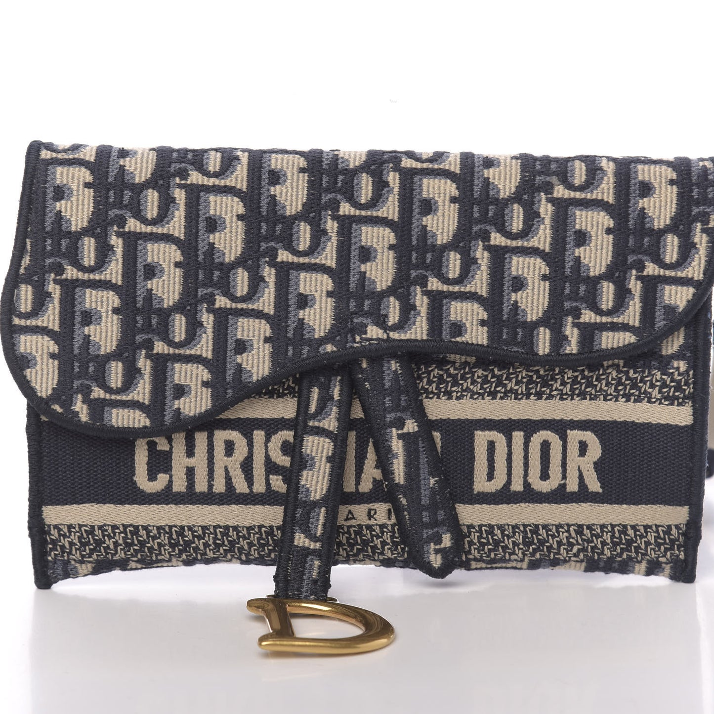 Oblique Slim Saddle Pouch Blue