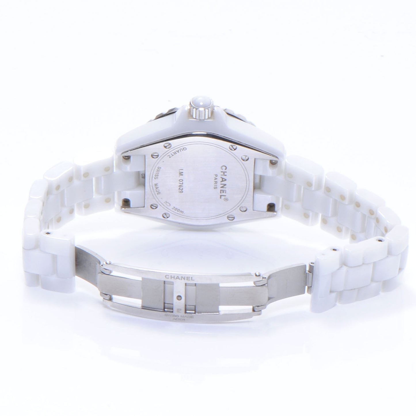 Stainless Steel Ceramic 33mm J12 Quartz Watch White