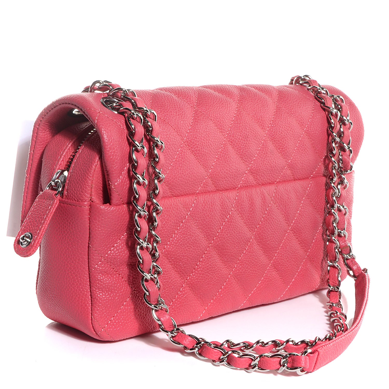 Chanel Caviar Quilted Medium Easy Flap Coral 3 of 9