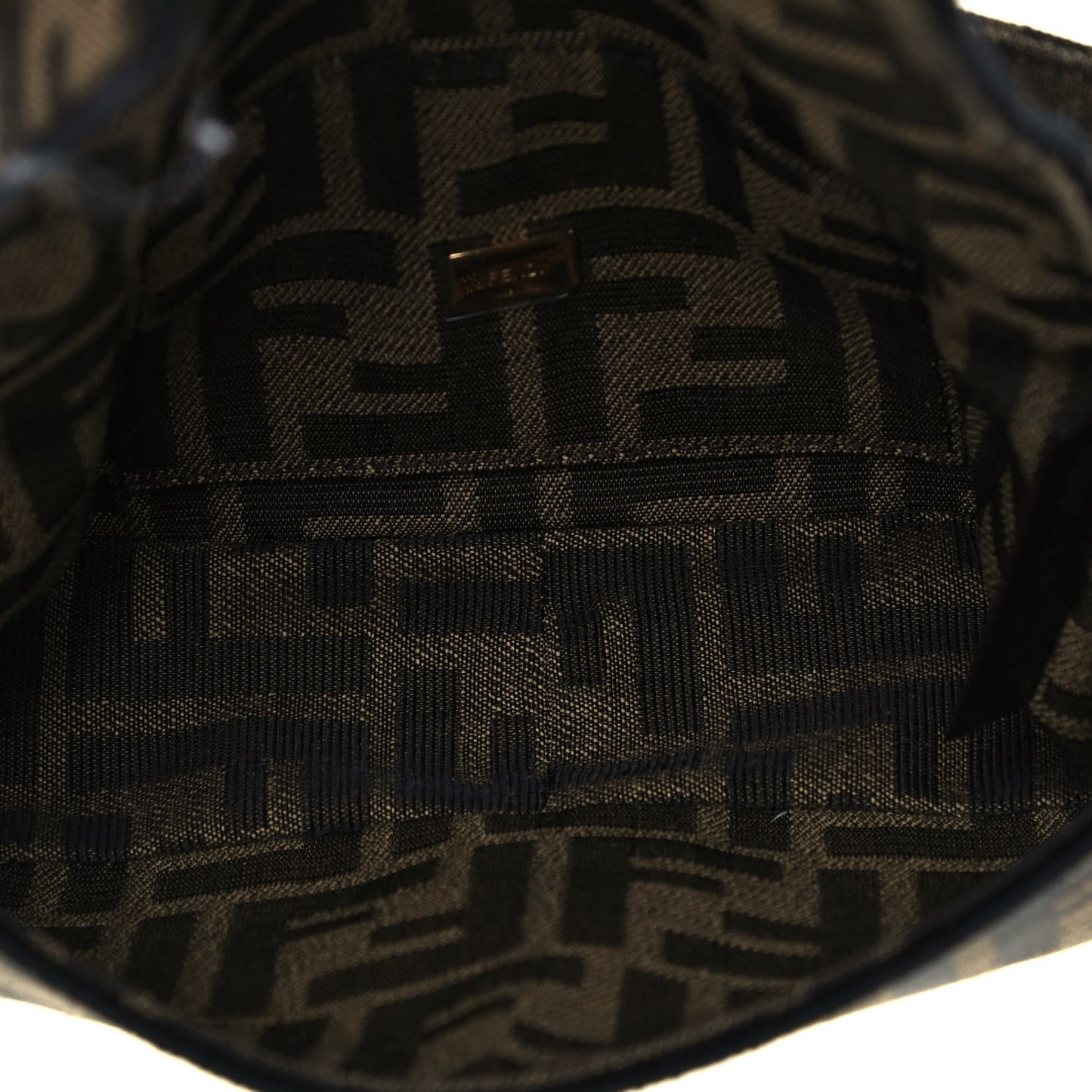 Fabric Jacquard FF 1974 Mini Baguette Tobacco Moro Black