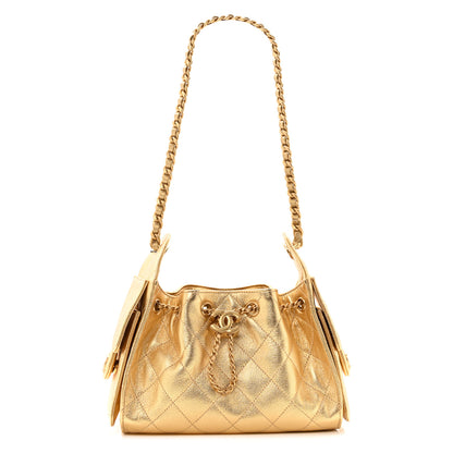 Chanel Metallic Caviar Quilted Mini Chanel 25 Handbag Gold 1 of 11