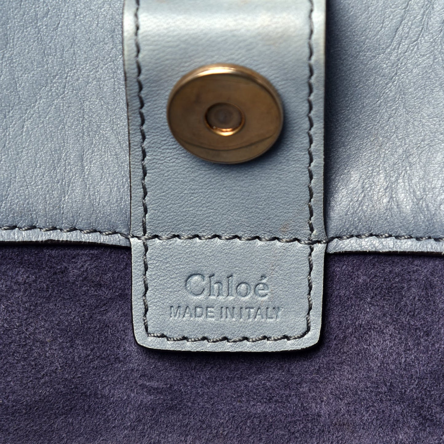 Smooth Calfskin Medium Milo Shopping Tote Cloudy Blue