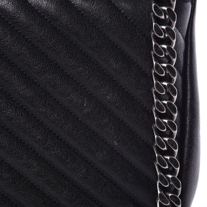 Saint Laurent Sheepskin Matelasse Chevron Monogram Large College Satchel Black 11 of 11