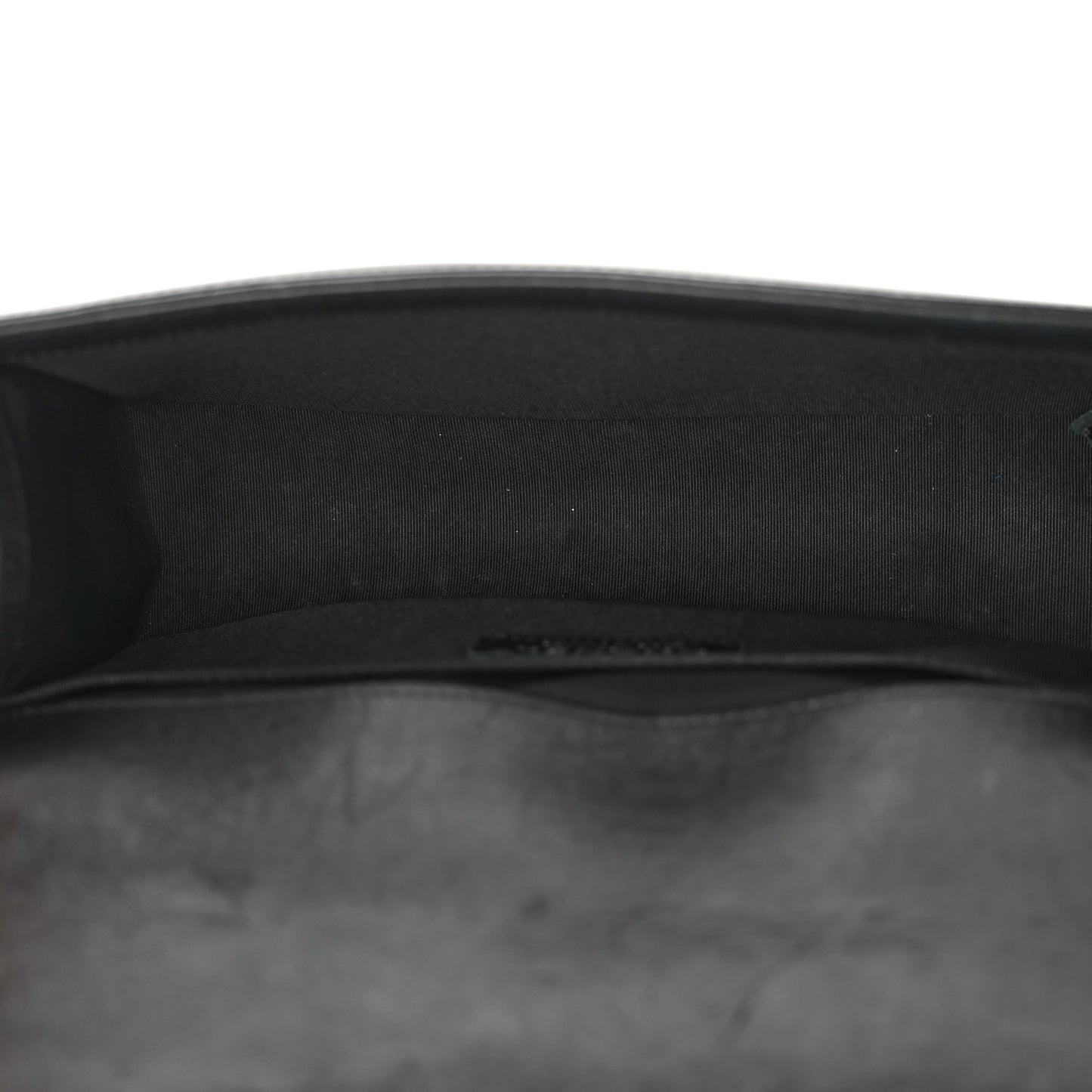 Glazed Calfskin Medium Boy Flap Black