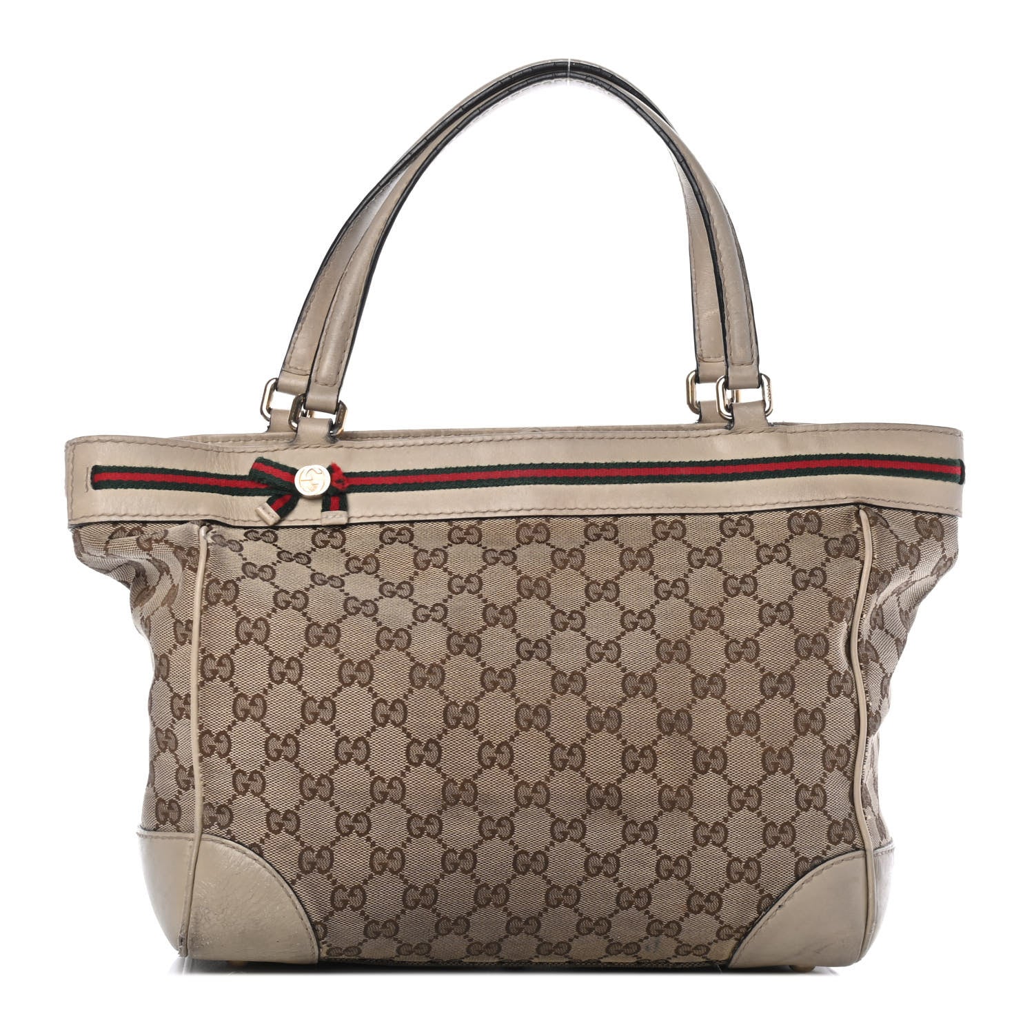 Gucci Monogram Web Medium Mayfair Tote Off White 1 of 5