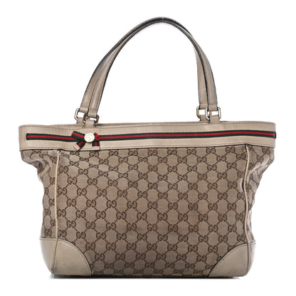 Gucci Monogram Web Medium Mayfair Tote Off White 1 of 5