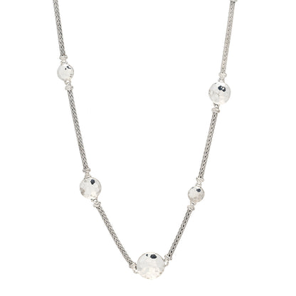 John Hardy Sterling Silver Palu Disc Station Necklace 18" 1 of 4