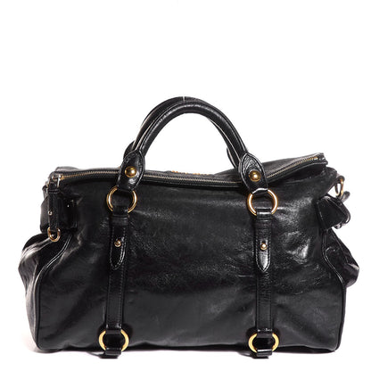 Miu Miu Vitello Lux Large Bow Bag Nero Black 1 of 9