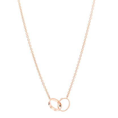 Cartier 18K Pink Gold Interlocking LOVE Necklace 1 of 6