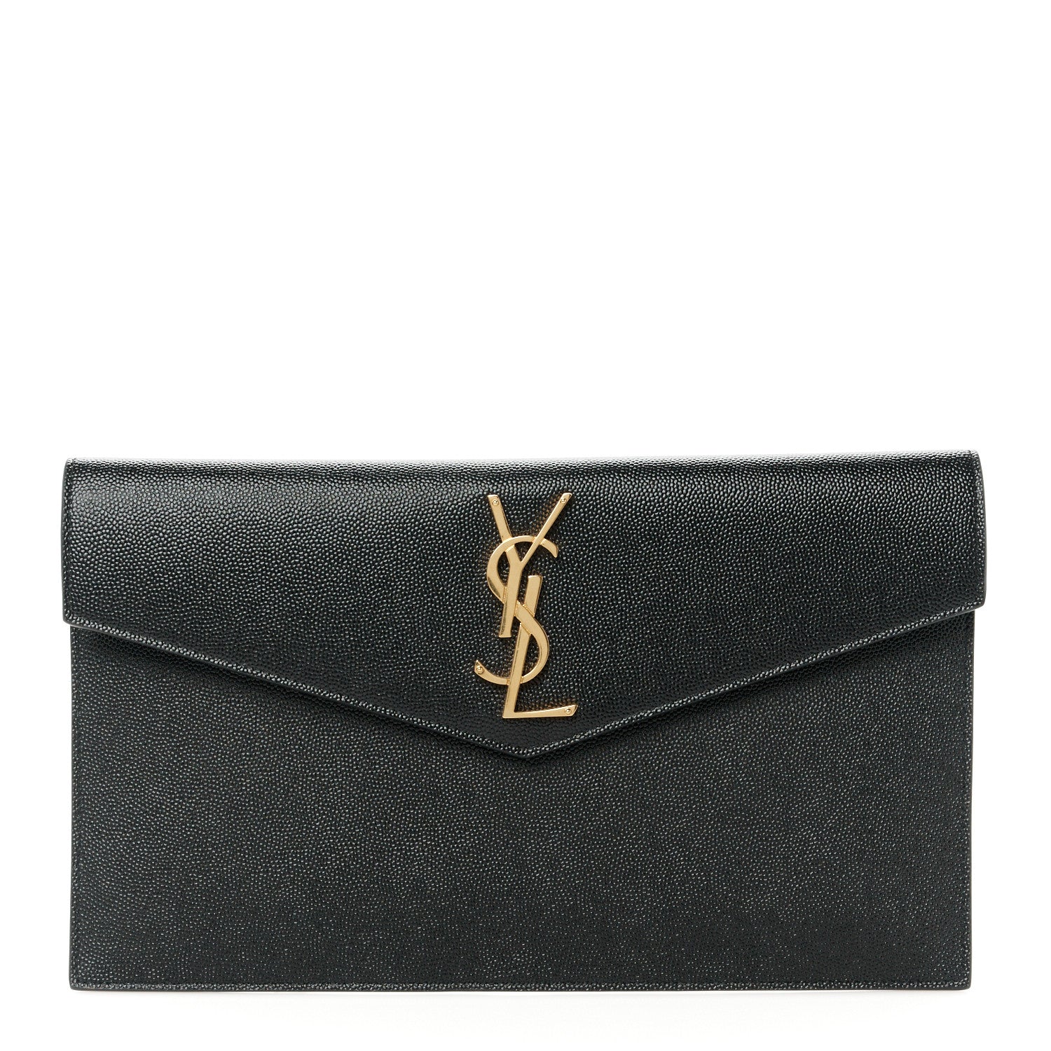 Saint Laurent Grain De Poudre Uptown Pouch Black 1 of 8