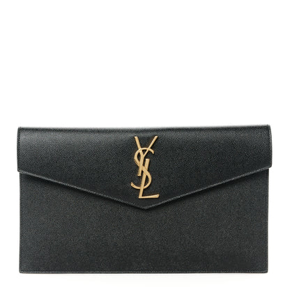 Saint Laurent Grain De Poudre Uptown Pouch Black 1 of 8