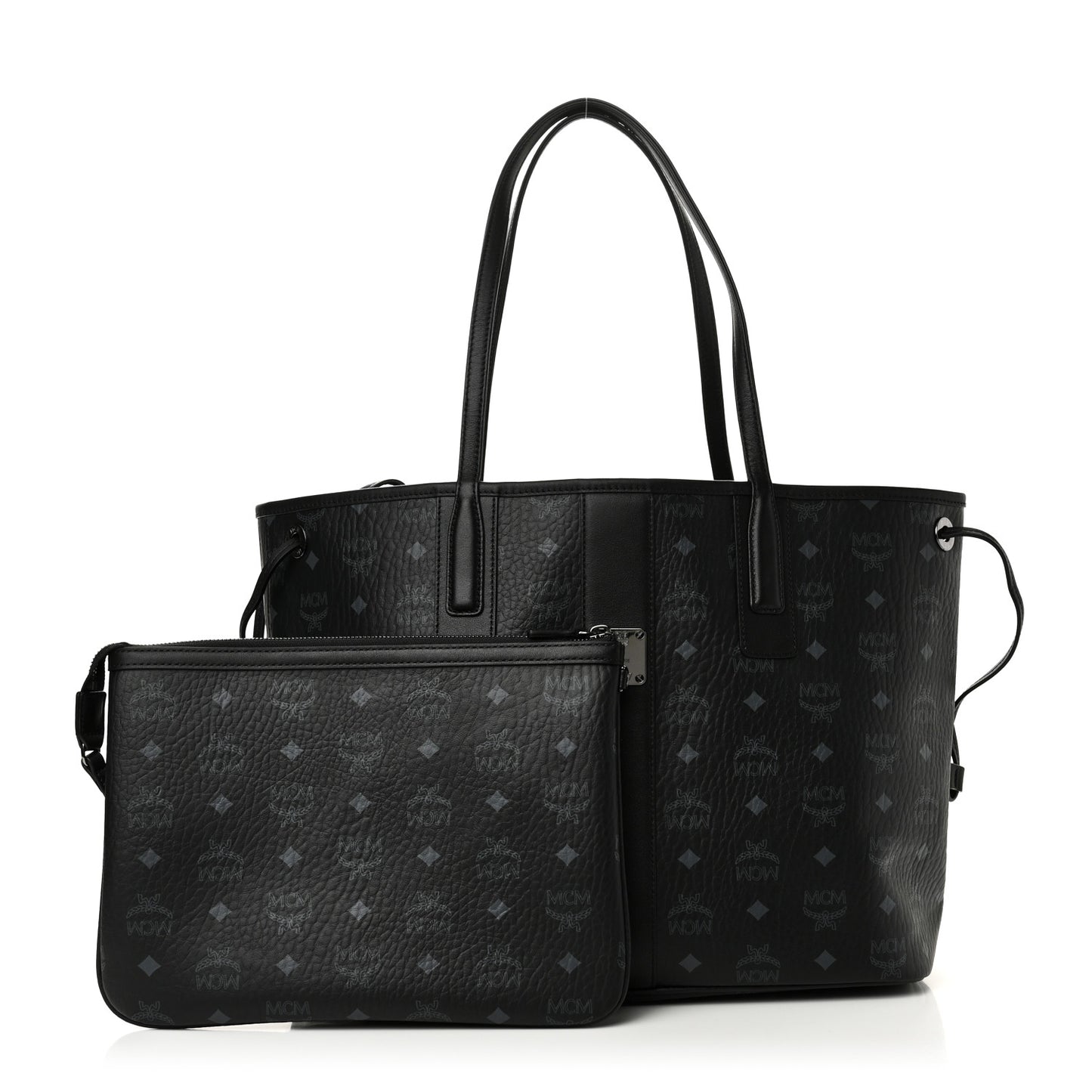 Visetos Medium Liz Reversible Shopper Tote Black