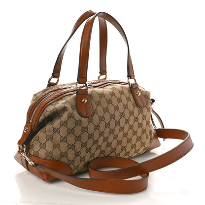 Gucci Monogram Small Brick Lane Boston Light Brown 3 of 10