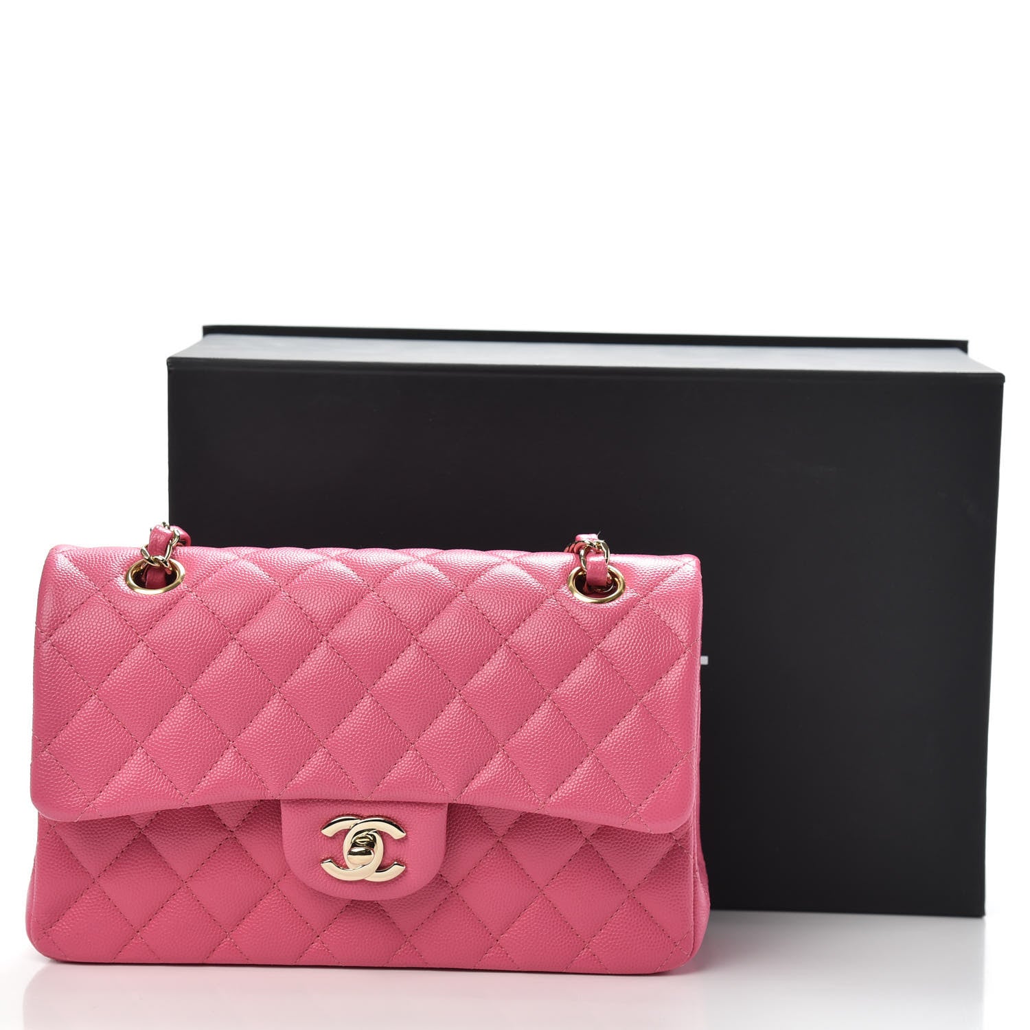 Chanel Caviar Quilted Small Double Flap Pink 12 of 12
