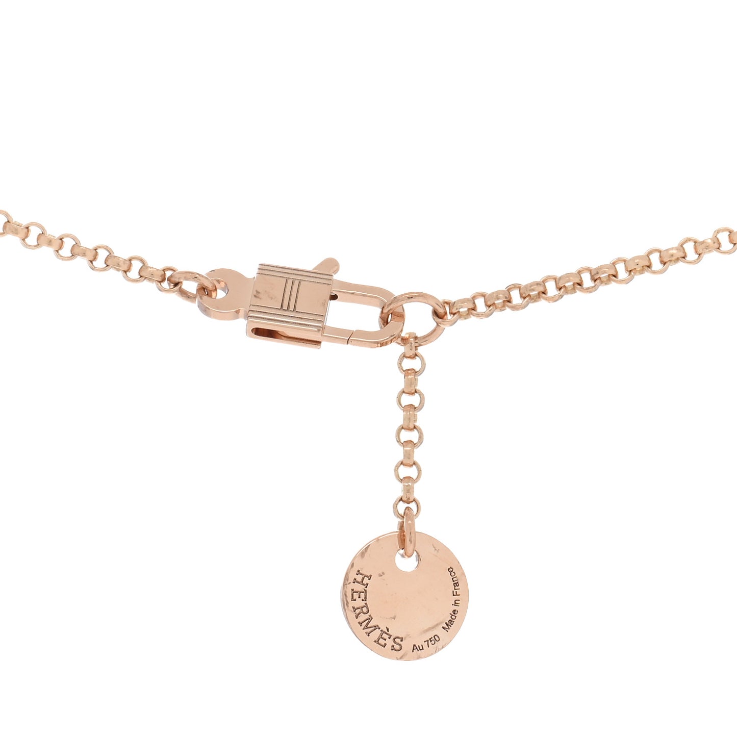 18K Rose Gold Diamond Clou d'H Pendant Necklace