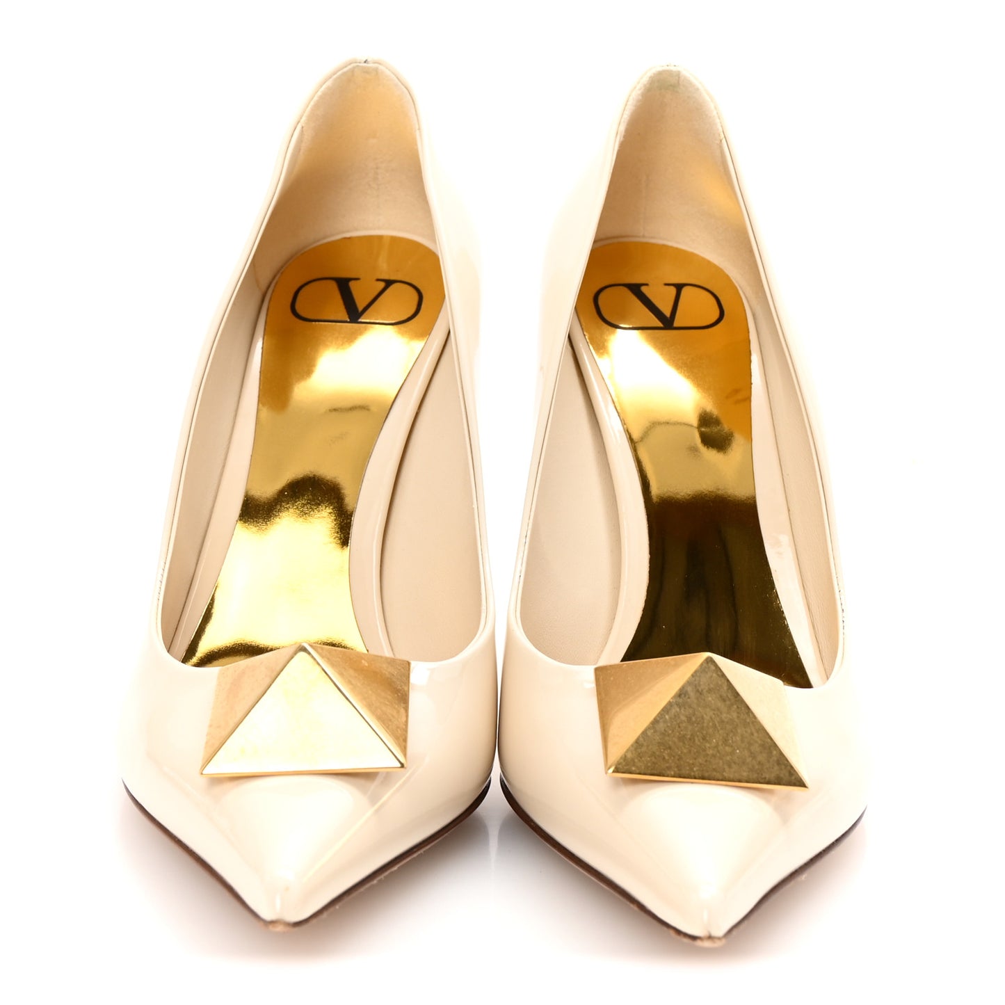 Patent Tonal One Stud 100mm Pumps 37.5 White