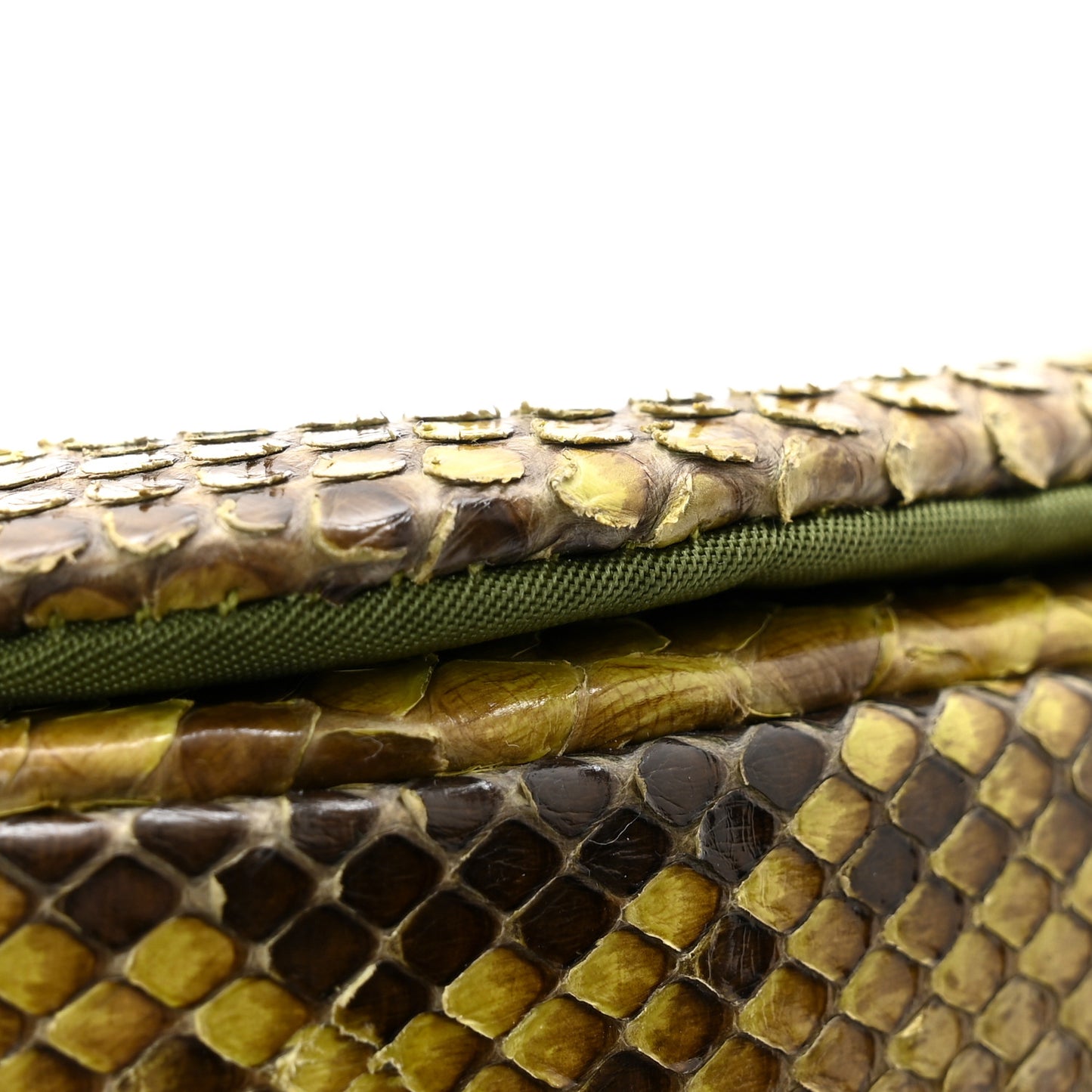 CHRISTIAN DIOR Snakeskin Malice Shoulder Bag Green
