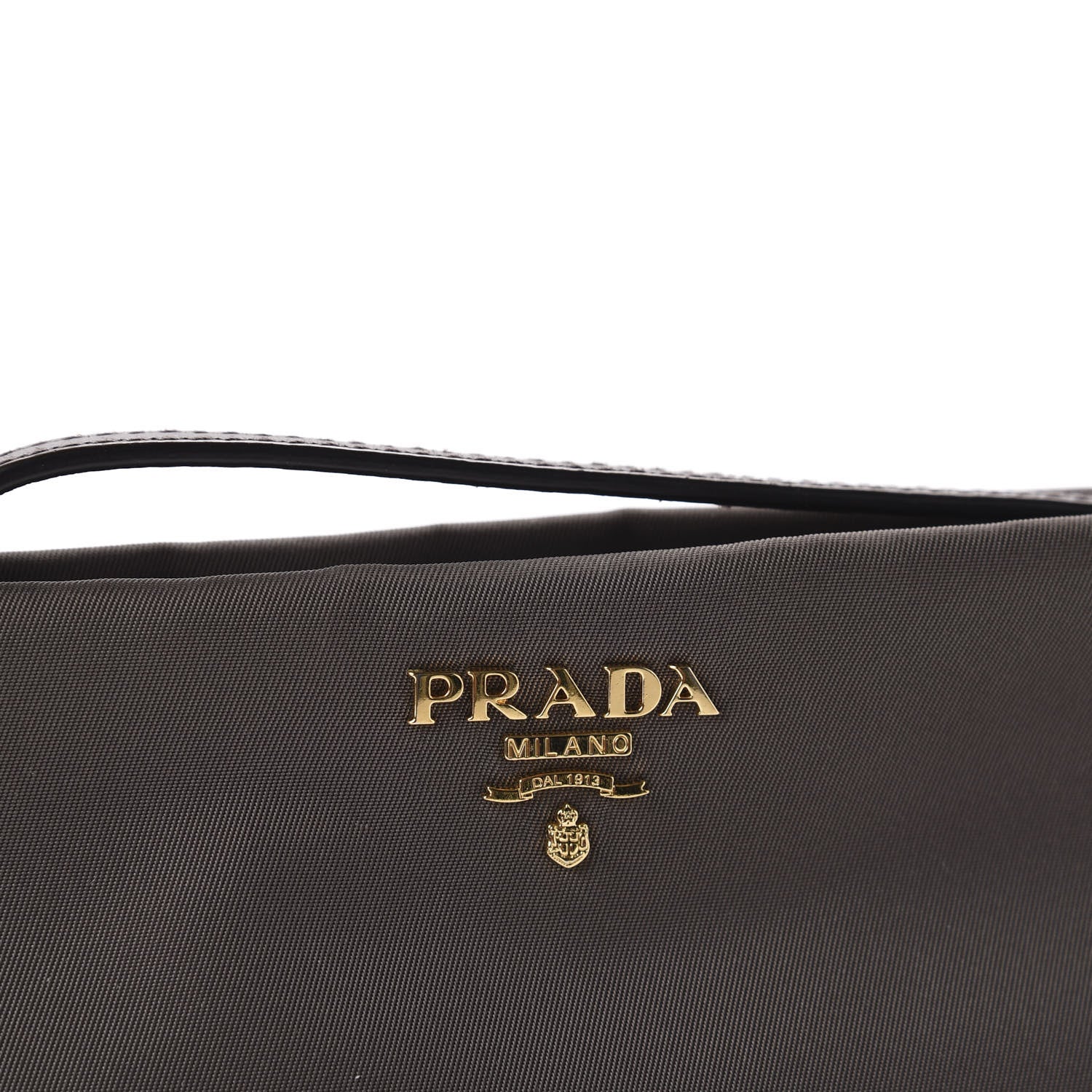 Prada Tessuto Nylon Saffiano Wristlet Fumo 14 of 15