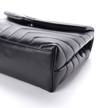 Saint Laurent Calfskin Y Quilted Monogram Small Loulou Chain Satchel Black 9 of 9