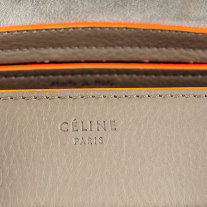 Celine Supple Calfskin Medium Phantom Luggage Grey Orange 6 of 9