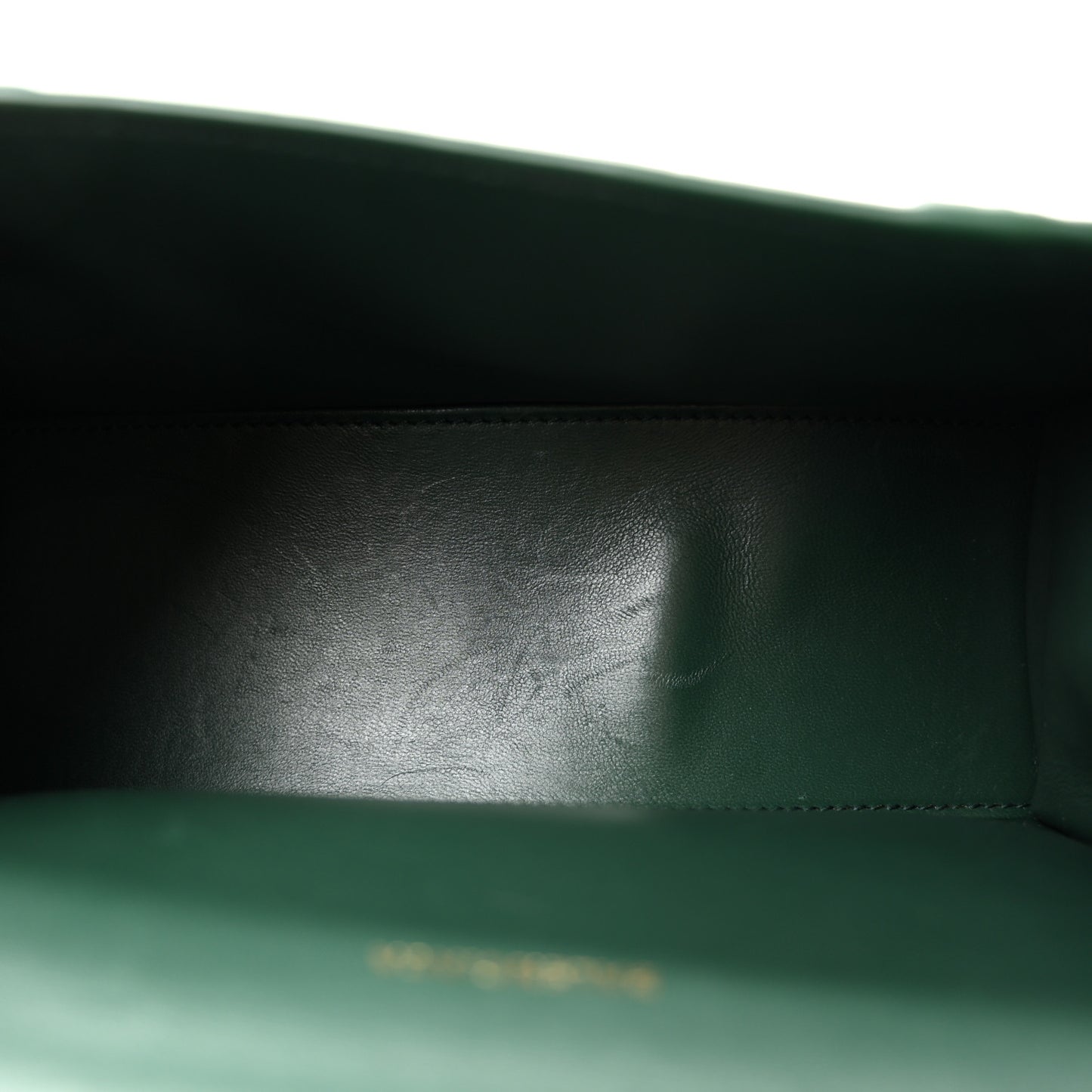 Shiny Calfskin Crocodile Embossed Hourglass Top Handle Bag XS Forest Green