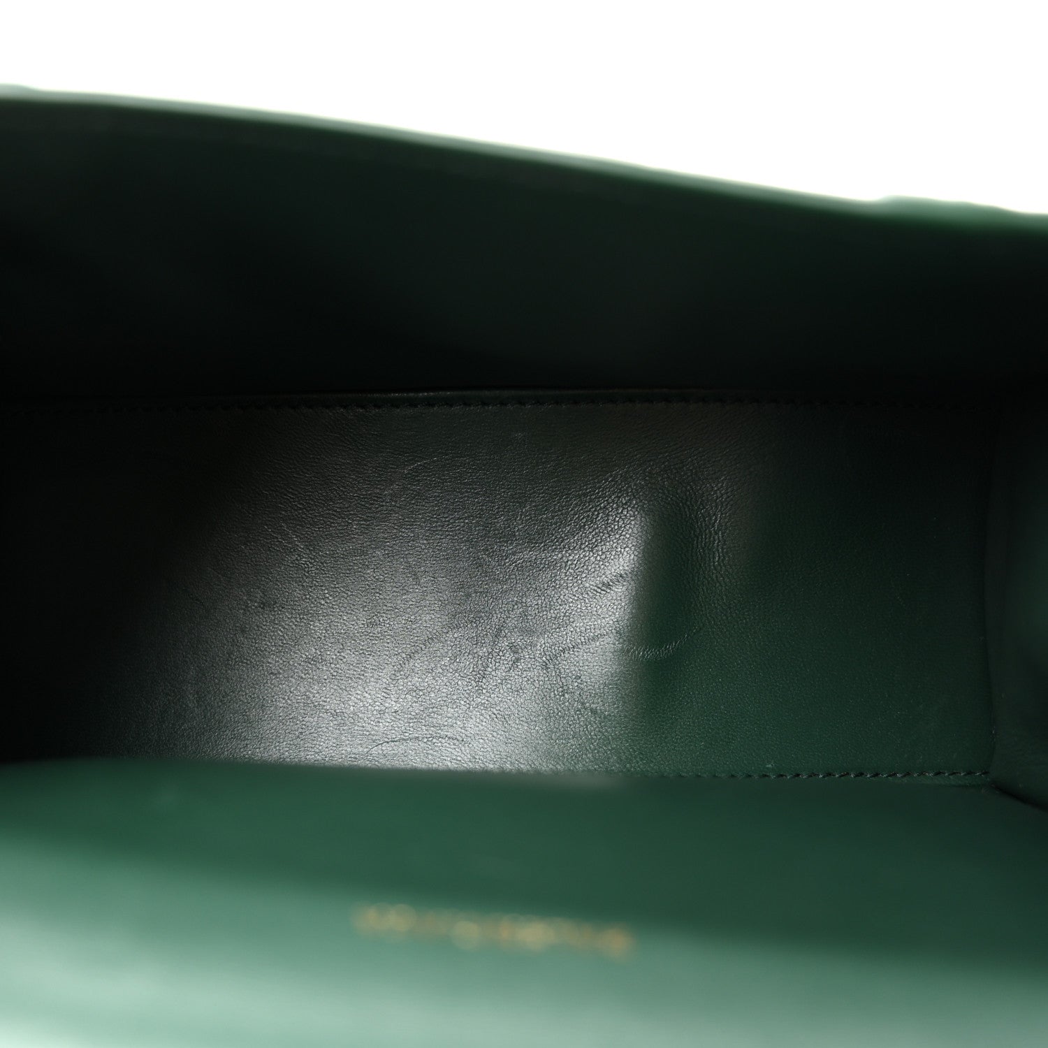 Balenciaga Shiny Calfskin Crocodile Embossed Hourglass Top Handle Bag XS Forest Green 5 of 9