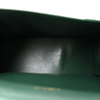 Balenciaga Shiny Calfskin Crocodile Embossed Hourglass Top Handle Bag XS Forest Green 5 of 9