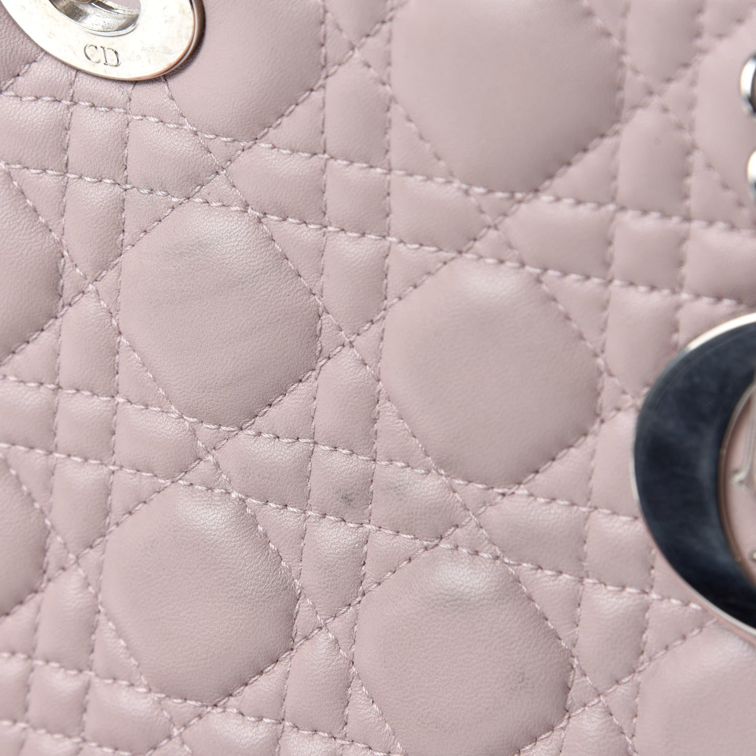 Christian Dior Lambskin Cannage Medium Lady Dior Light Pink 10 of 15