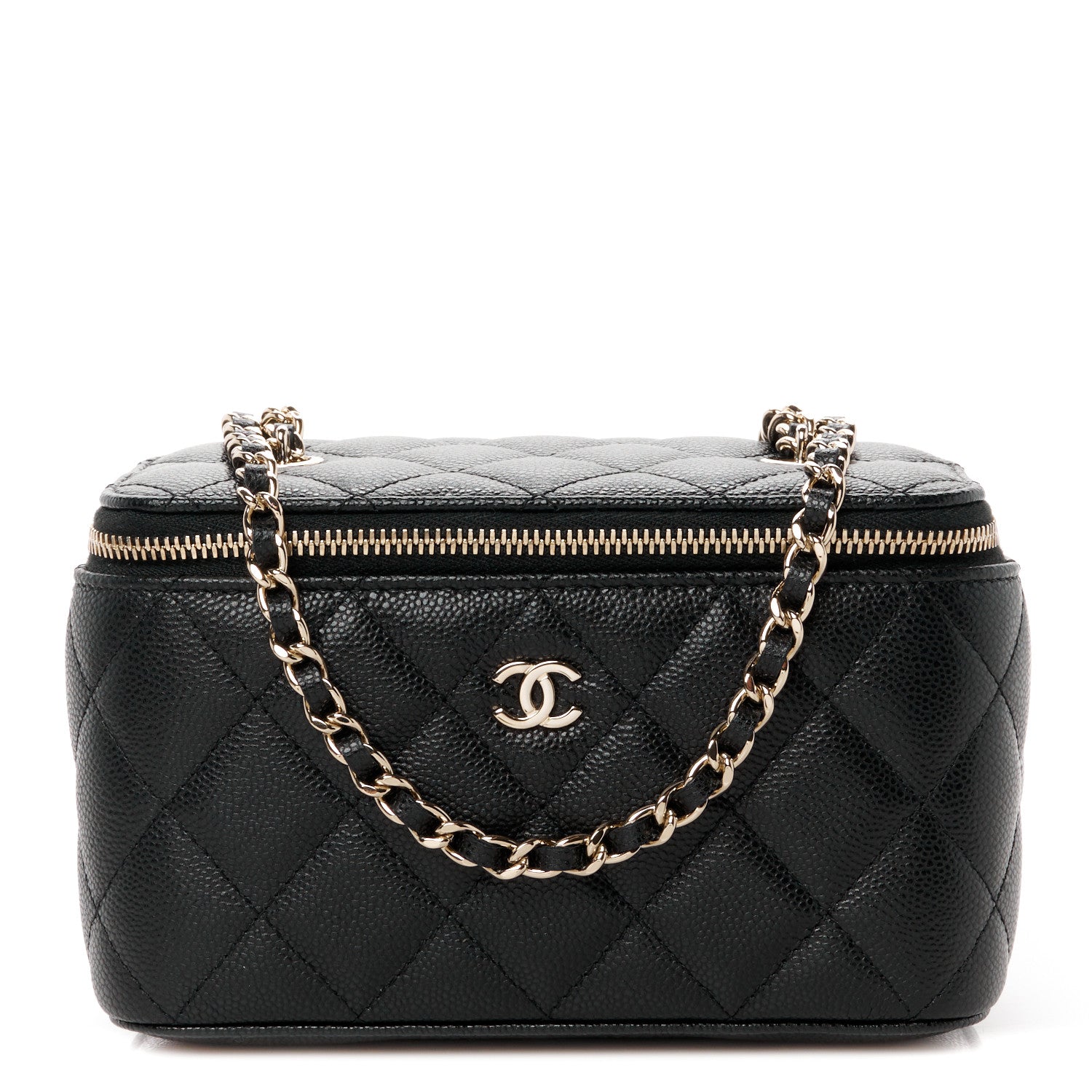 Chanel Caviar Quilted Small Vanity Case With Chain Black 1 of 12