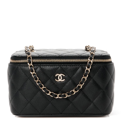 Chanel Caviar Quilted Small Vanity Case With Chain Black 1 of 12