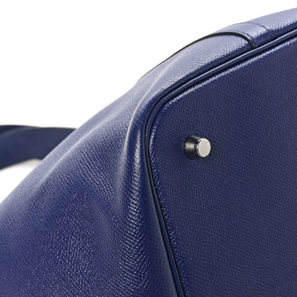 Hermes Epsom Tressage De Cuir Picotin Lock 22 MM Bleu Encre Brique Black 9 of 12